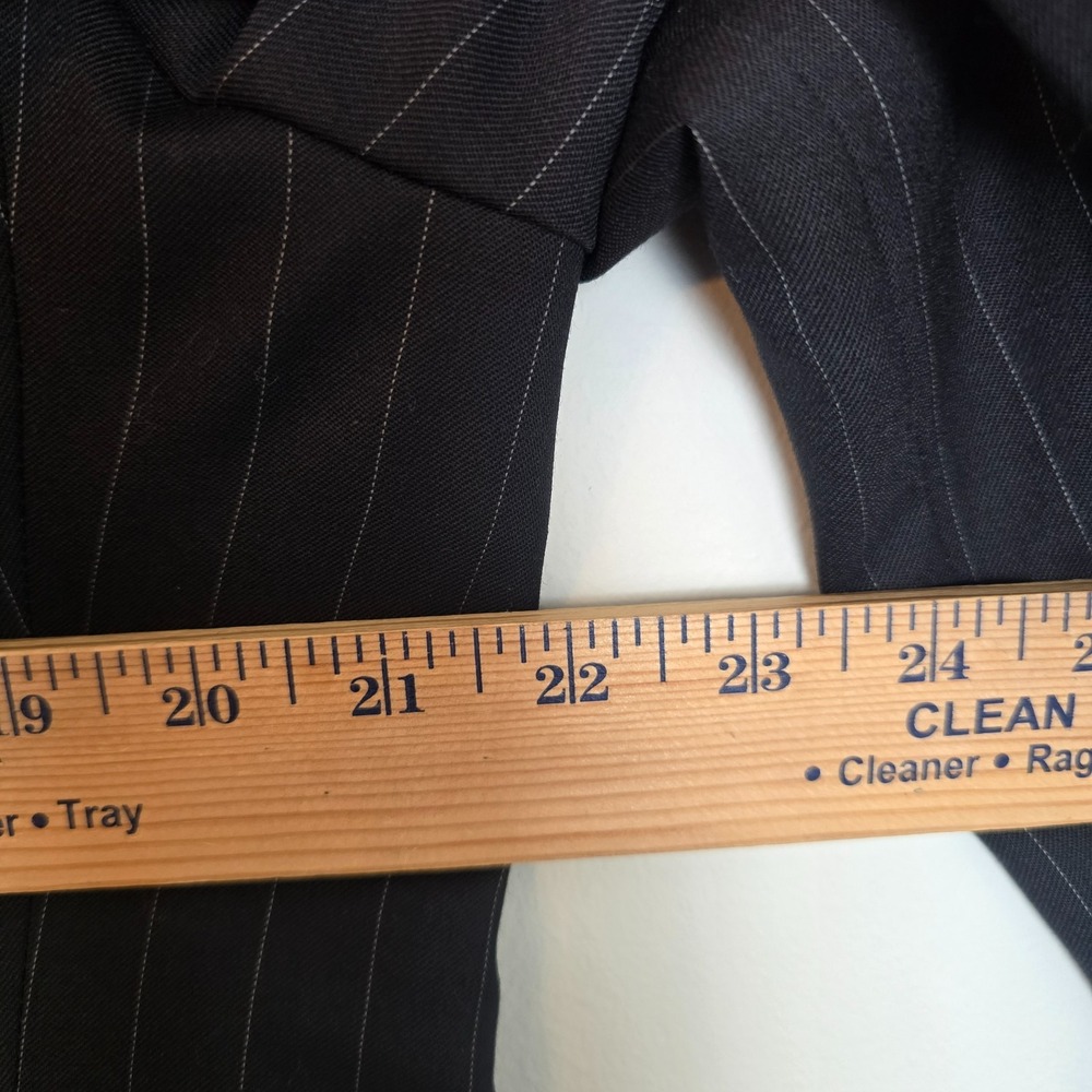 NWT Chaps Mens Wool Pinstripe Blazer 40 Short Black Business Suit Jacket - Picture 10 of 12